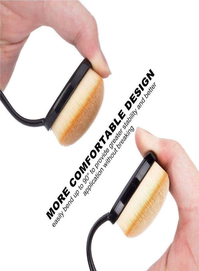 Prosopyare Beauty Multicolour Professional Foundation Makeup Sponges with Oval Makeup Foundation Brush for Liquid, Cream and Powder (Multicolor) - Image 2