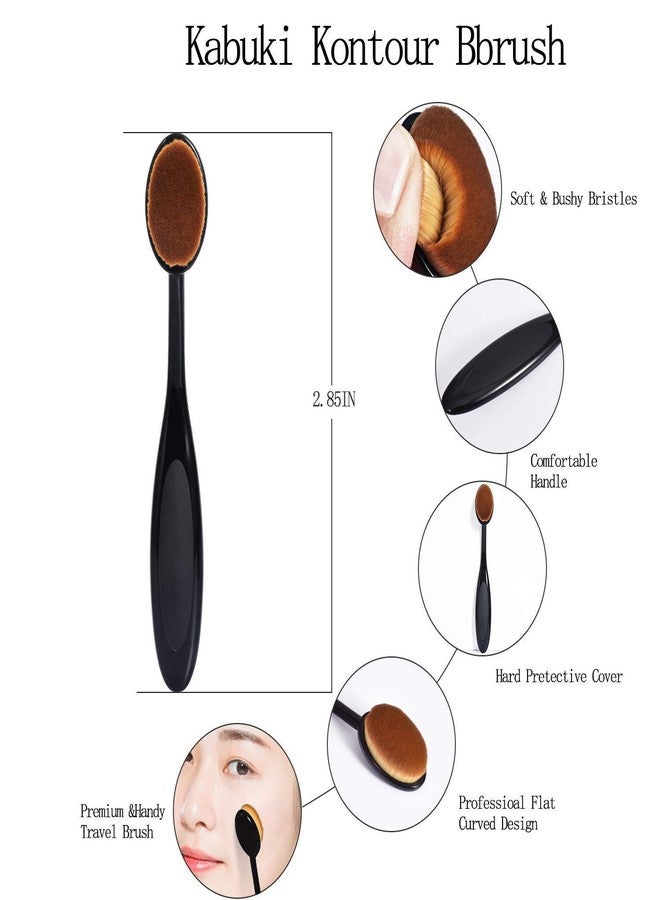 Prosopyare Beauty Multicolour Professional Foundation Makeup Sponges with Oval Makeup Foundation Brush for Liquid, Cream and Powder (Multicolor) - Image 3