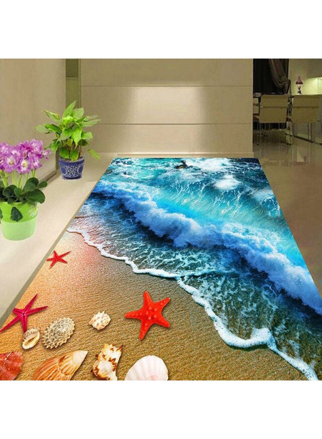 XiuWoo 3D Flower Carpet Hallway Living Room Ocean Rugs Multicolour 50 X 80centimeter