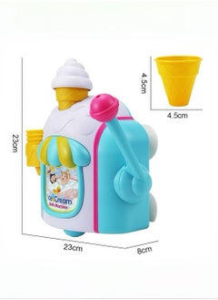 Paraphrase DIY Ice Cream Bubble Bath Toy for Toddlers, Interactive Baby Bathtime Toy with Suction Cups, Water & Soap Foam Maker, Manual Bubble Machine, Fun & Safe for Kids  - Image 5