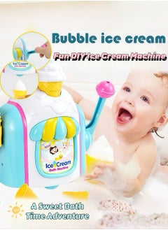 Paraphrase DIY Ice Cream Bubble Bath Toy for Toddlers, Interactive Baby Bathtime Toy with Suction Cups, Water & Soap Foam Maker, Manual Bubble Machine, Fun & Safe for Kids  - Image 1