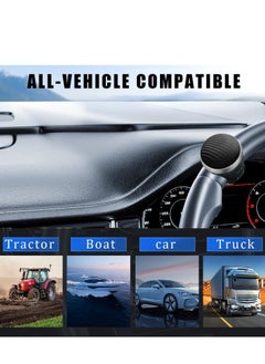 Excefore Steering Wheel Spinner Knob, Steering Wheel Power Handle Spinner Knob, Carbon Fiber Steering Wheel Knob, Car Driving Helper Accessories for Car, SUV, Truck, Carbon Fiber-Black  - Image 5