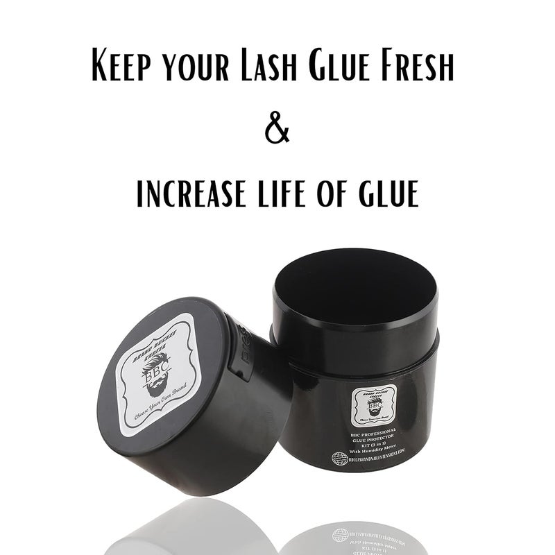 BBC Professional Glue Protector Kit 3 in 1 Size Airless Container For Increase Eyelash Extension Glue Life - Image 3