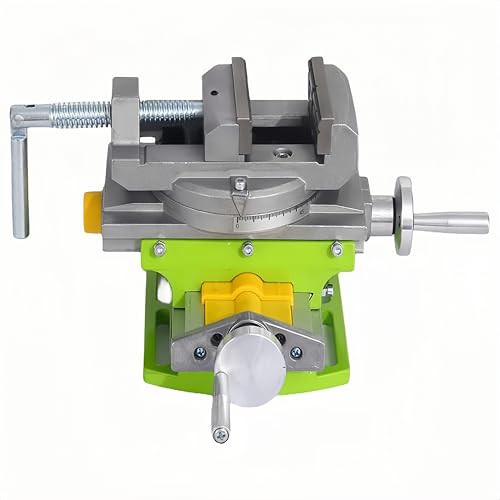 KZU Cross Slide Drill Press Vise, 2-Way X- Y- Benchtop Drill Press Clamp, Portable Table Drill Press Vise with 90° Rotary Table for Drilling Milling Machine - Image 3