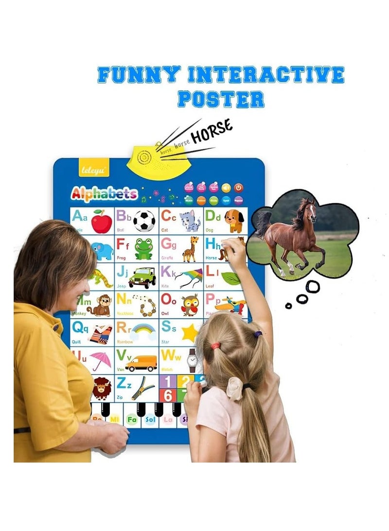 UKR UKR Electronic Interactive Talking Poster Wall Chart - Set of 3 | Best Educational Toy Gift for Toddlers | Fun Learning Preschool Posters  - Image 2