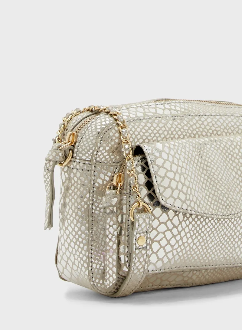 PIECES Nallo Croc Sequin Crossbody