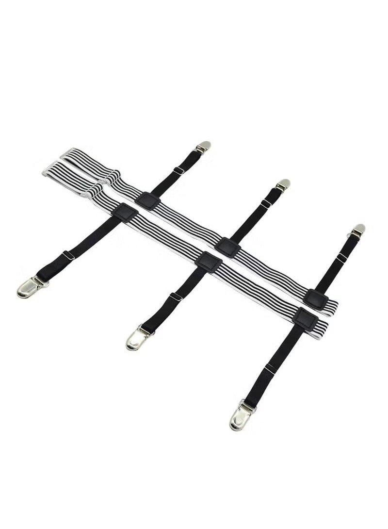 Mens Shirt Stays Shirt Holder Straps Non-slip Locking Clamps Clips