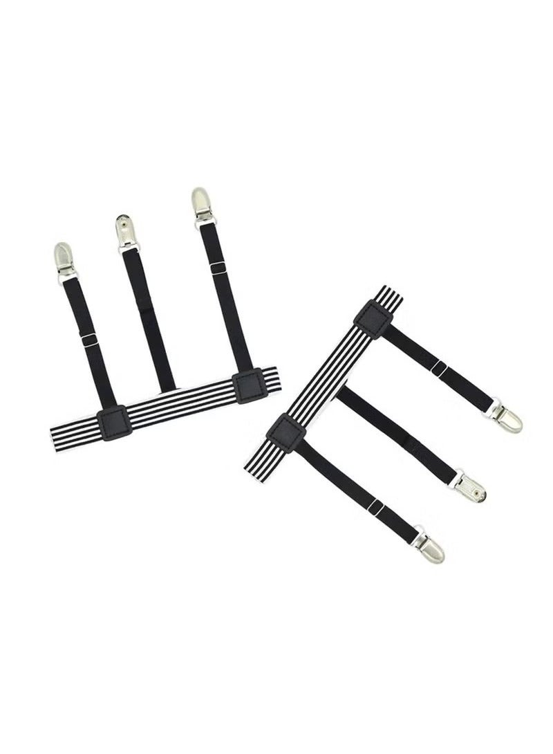 Mens Shirt Stays Shirt Holder Straps Non-slip Locking Clamps Clips - Image 2