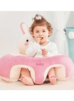 MIXDE Baby Support Seat Sofa Cartoon Infant Sofa Cute Learning Sitting Chairs Baby Sit Up Chair Back Head Protector Baby Bouncer Infants Floor Seats (Pink Rabbit)  - Image 4