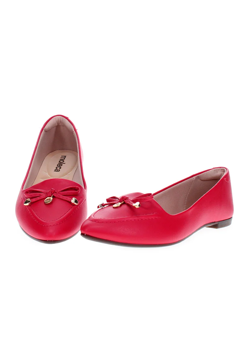 Moleca Red Ballerina Shoes for Girls – Comfortable Slip-On Flats with Cute Design – Perfect for School, Parties & Everyday Wear for Women | Best Price UAE