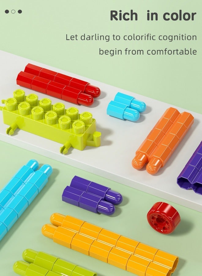 Meifen 400Pcs Building Blocks Set Educational STEM Building Toy, Creative Construction Block Toys Set Learning Playset Kit for Boys Girls, Child Brain Development Preschool Kindergarten Toy Age 3+ - Image 3