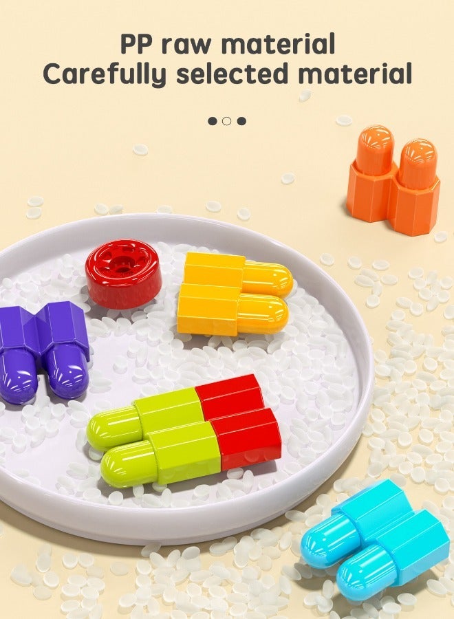 Meifen 400Pcs Building Blocks Set Educational STEM Building Toy, Creative Construction Block Toys Set Learning Playset Kit for Boys Girls, Child Brain Development Preschool Kindergarten Toy Age 3+ - Image 2
