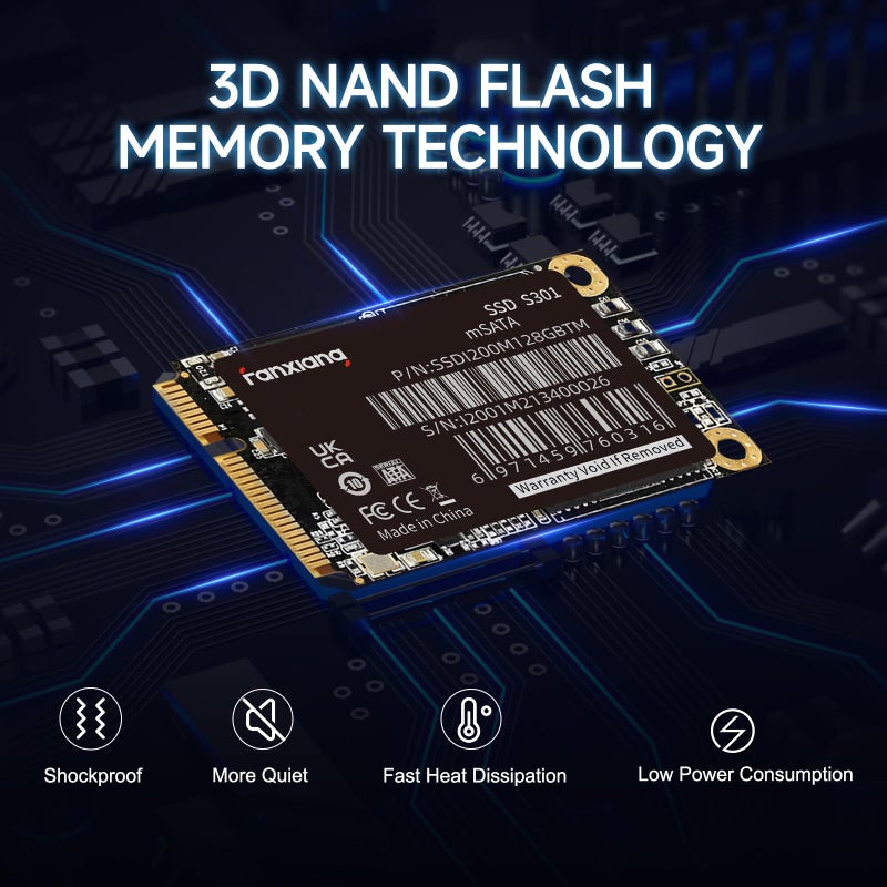 fanxiang S301 256GB mSATA SSD Mini SATA III 6Gb/s Internal Solid State Drive, 3D NAND, Compatible with Ultrabook Desktop PC Laptop - Image 2