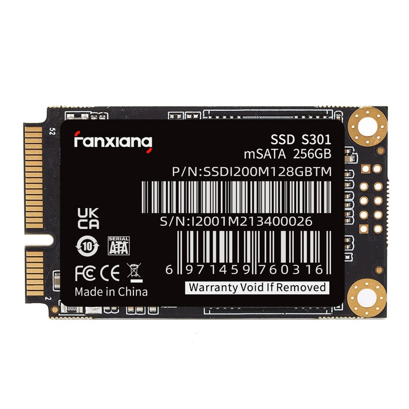 fanxiang S301 256GB mSATA SSD Mini SATA III 6Gb/s Internal Solid State Drive, 3D NAND, Compatible with Ultrabook Desktop PC Laptop - Image 1