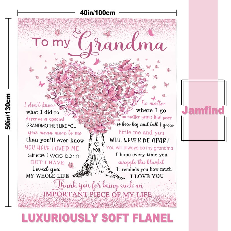 Jamfind Jamfind Grandma Gifts  Gifts for Grandma  Great Grandma Birthday Gifts Blanket 60""x 50""  Grandmother Gifts  Birthday Gifts Ideas for Grandma  Best Grandma Gifts for Birthday  Grandmom Gift  Nana Gifts  - Image 5