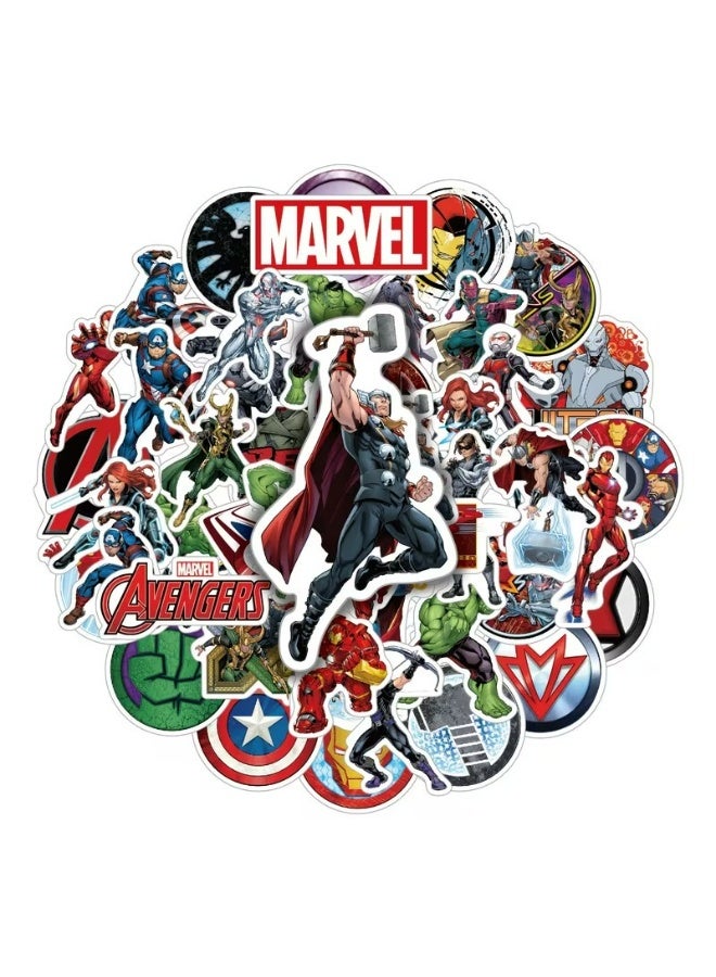 Kandid 50pcs Marvel Avengers Superhero Stickers – Character Decals for Laptop, Water Bottle & Room Decor (Marvel Superhero) - Image 4