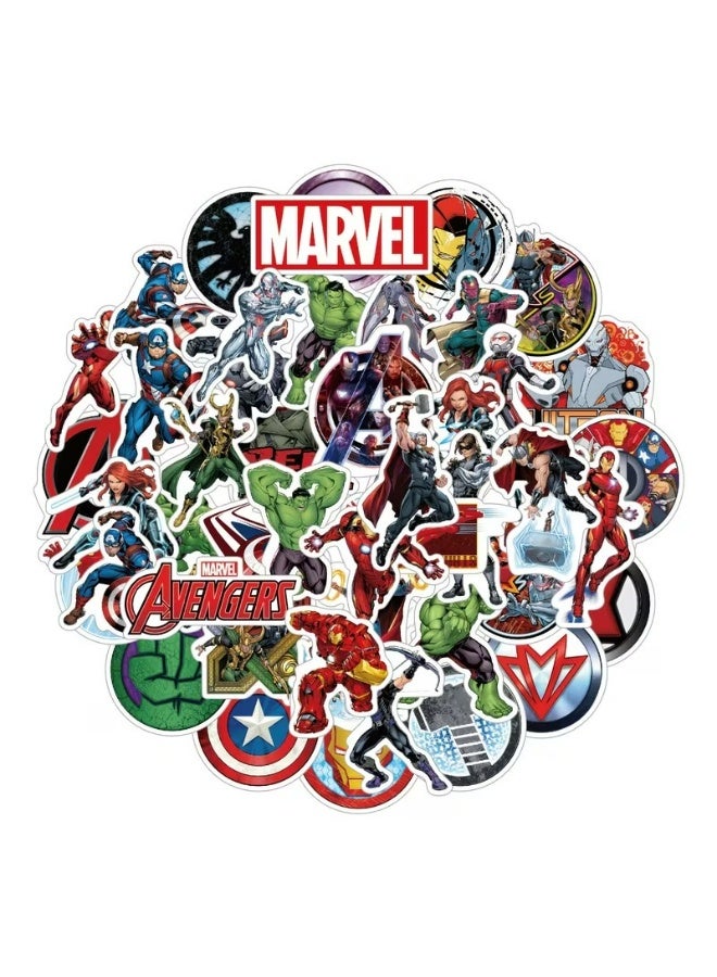 Kandid 50pcs Marvel Avengers Superhero Stickers – Character Decals for Laptop, Water Bottle & Room Decor (Marvel Superhero) - Image 3