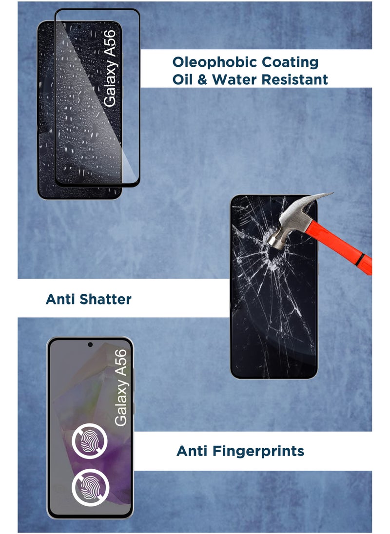 Generic - Samsung Galaxy A56 - Tempered Glass Screen Protector - Delicate Touch , Higher Transparency , Easy to Install ,Anti-scratch and Bubble-free Screen Protector - Black - Image 1