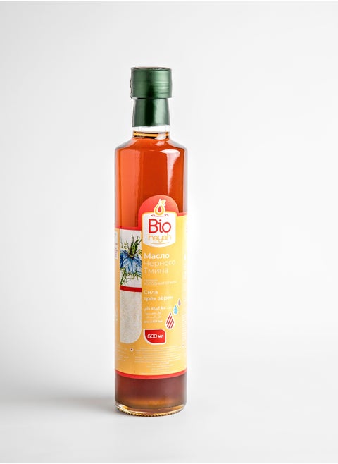 Biohayah The power of the three seeds (Ethiopian - Egyptian - Syrian) Black Seed Oil - 100% Pure Cold Pressed Natural - Health Supplement, Immunity, Weight Loss - Hair Growth, Face, Skin Care 500ml