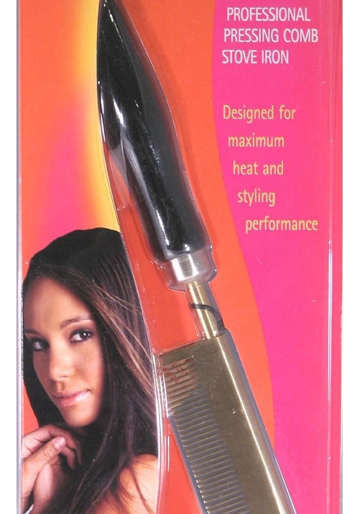 Gold N Hot Professional Pressing Comb Stove Iron - High Quality Steel with Heat Resistant Handle - Image 2