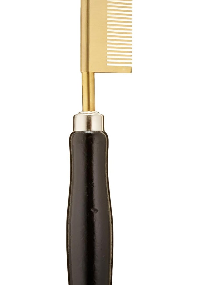 Gold N Hot Professional Pressing Comb Stove Iron - High Quality Steel with Heat Resistant Handle - Image 1