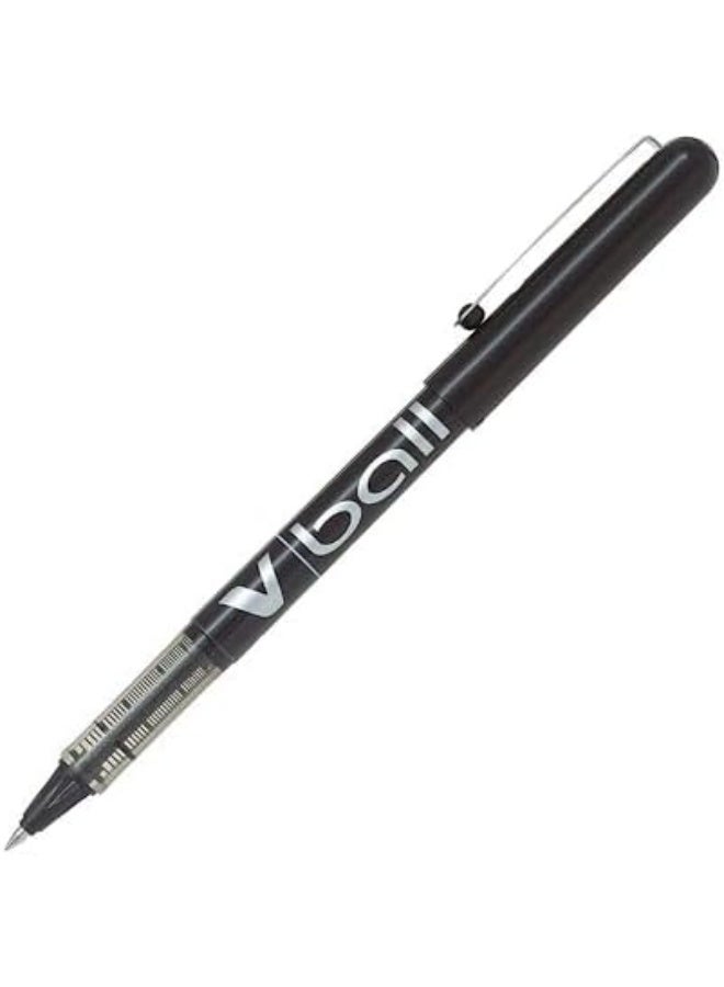 بايلوت قلم حبر جاف في بول VB5 بطرف رفيع 0.5 ملم وخط 0.3 ملم من بايلوت، اسود، موديل BLVB501 - Image 1