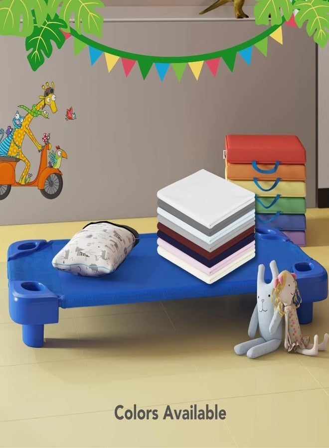 SHEETS STARGAZER Cot Sheets for Toddler and Preschool - Daycare/Pre-School Cot Sheet - Corner Elastic Loops - Cot Bed Fitted Sheet - Poly Cotton Surface Pack of 6 (22" X 52) - Daycare Sheets 22 X 52 Inch Green - Image 5