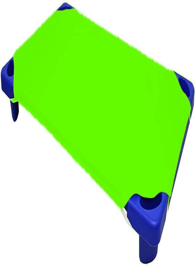 SHEETS STARGAZER Cot Sheets for Toddler and Preschool - Daycare/Pre-School Cot Sheet - Corner Elastic Loops - Cot Bed Fitted Sheet - Poly Cotton Surface Pack of 6 (22" X 52) - Daycare Sheets 22 X 52 Inch Green - Image 1