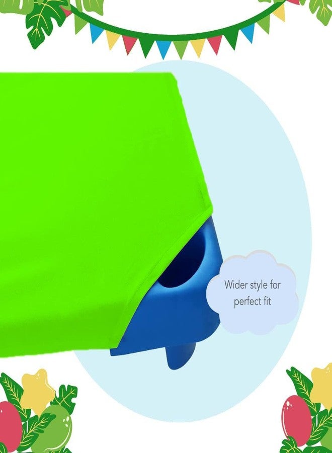 SHEETS STARGAZER Cot Sheets for Toddler and Preschool - Daycare/Pre-School Cot Sheet - Corner Elastic Loops - Cot Bed Fitted Sheet - Poly Cotton Surface Pack of 6 (22" X 52) - Daycare Sheets 22 X 52 Inch Green - Image 2