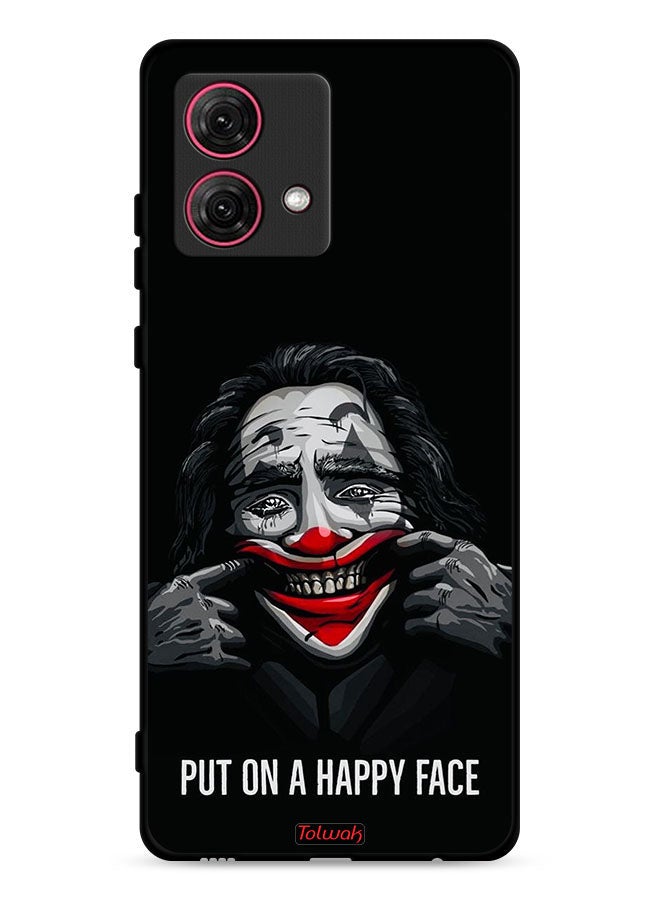 Tolwak Motorola Moto G84 5G Protective Case Cover Put On Happy Face - Image 1