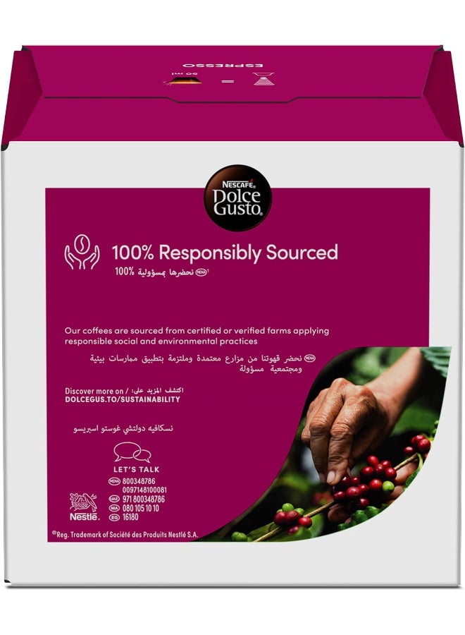 Nescafe Dolce Gusto Espresso 16 Coffee Capsules 88grams Single - Image 3