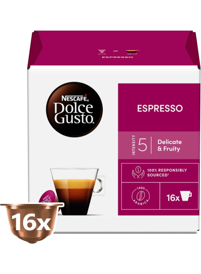 Nescafe Dolce Gusto Espresso 16 Coffee Capsules 88grams Single - Image 1