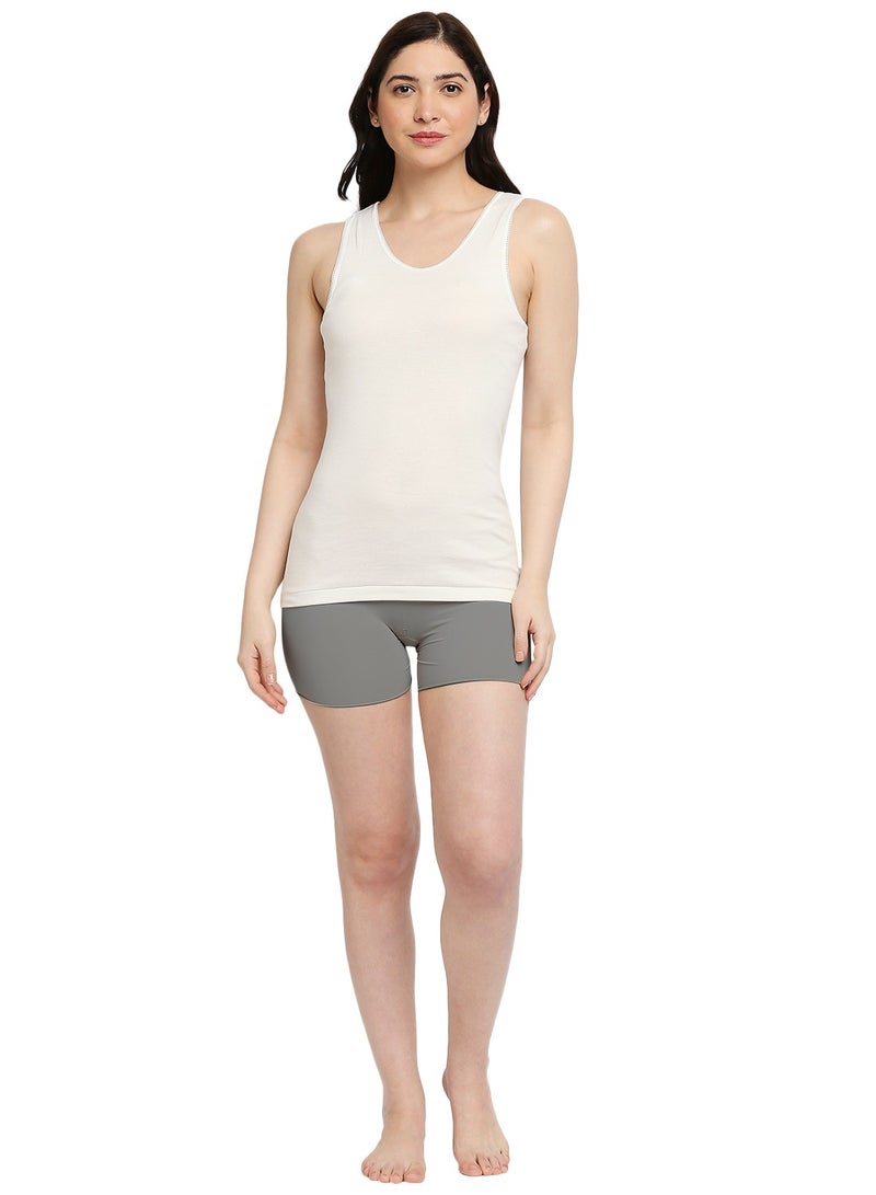 BYC WOMEN'S COTTON VEST (PACK OF 3) - IVORY  - Image 2