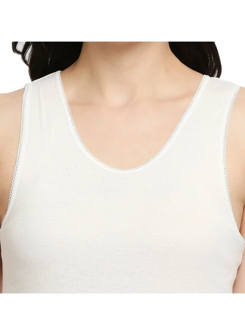 BYC  WOMEN'S COTTON VEST (PACK OF 3) - IVORY for Women | Best Price UAE