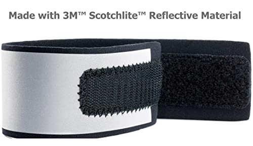 Leg Shield Reflective Ankle Bands - Impressive 1,000+ Foot Visibility with Very Large Reflective Area for Safety During Nighttime - Bright, Comfortable, Neoprene - Straps for Biking, Running and Walking - Image 3