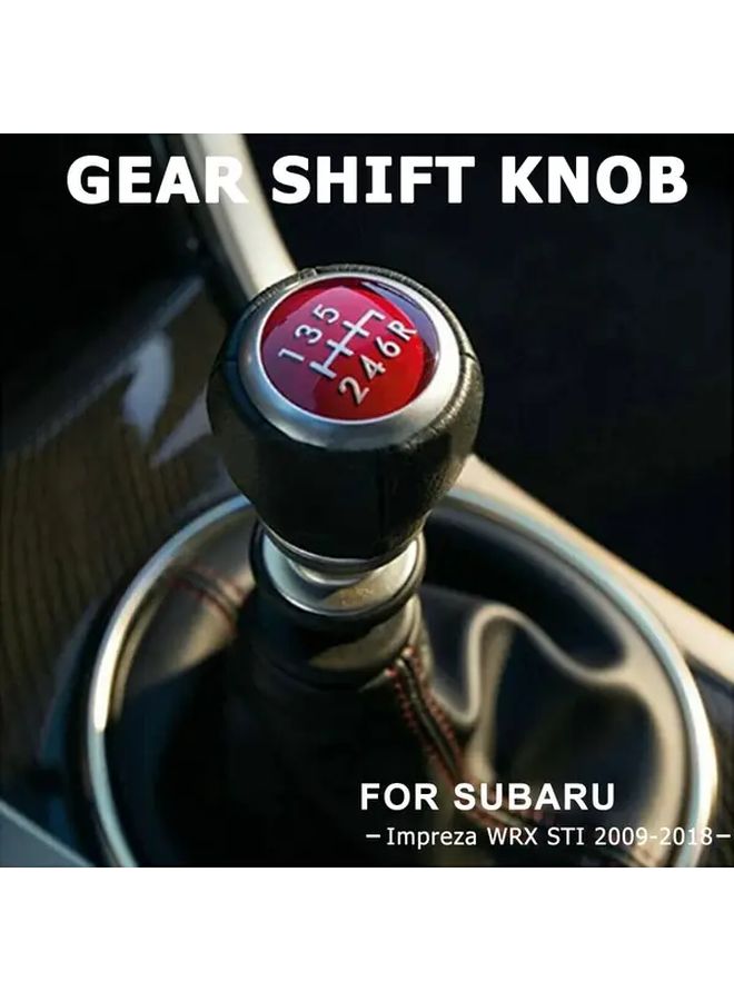 Red 5 Speed Auto Gear Shift Knob For Subaru Legacy Outback Forester Impreza - Image 3