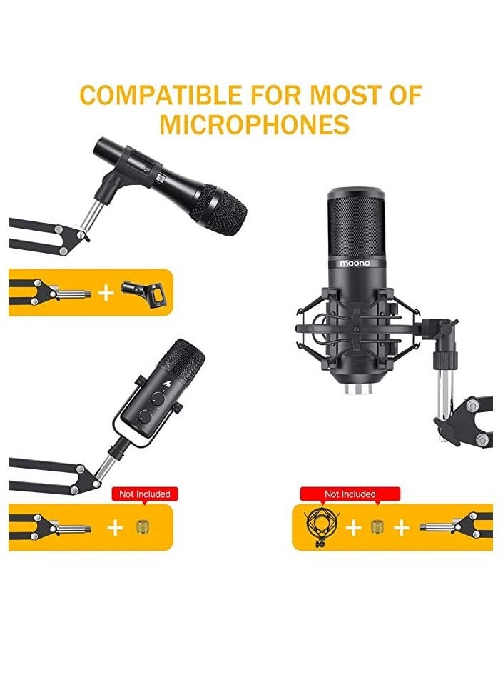 AU-B01 Microphone Suspension Boom Scissor Adjustable Arm Stand with Dual Suspension Springs Black - pzsku/Z632BEF05B5CF28237BACZ/45/_/1682841518/9cfc332c-e83a-446d-b206-efdb131692d3