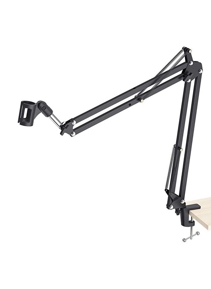 AU-B01 Microphone Suspension Boom Scissor Adjustable Arm Stand with Dual Suspension Springs Black - pzsku/Z632BEF05B5CF28237BACZ/45/_/1682841573/d3943b21-9cd5-434e-a3a9-d61b70646d7a