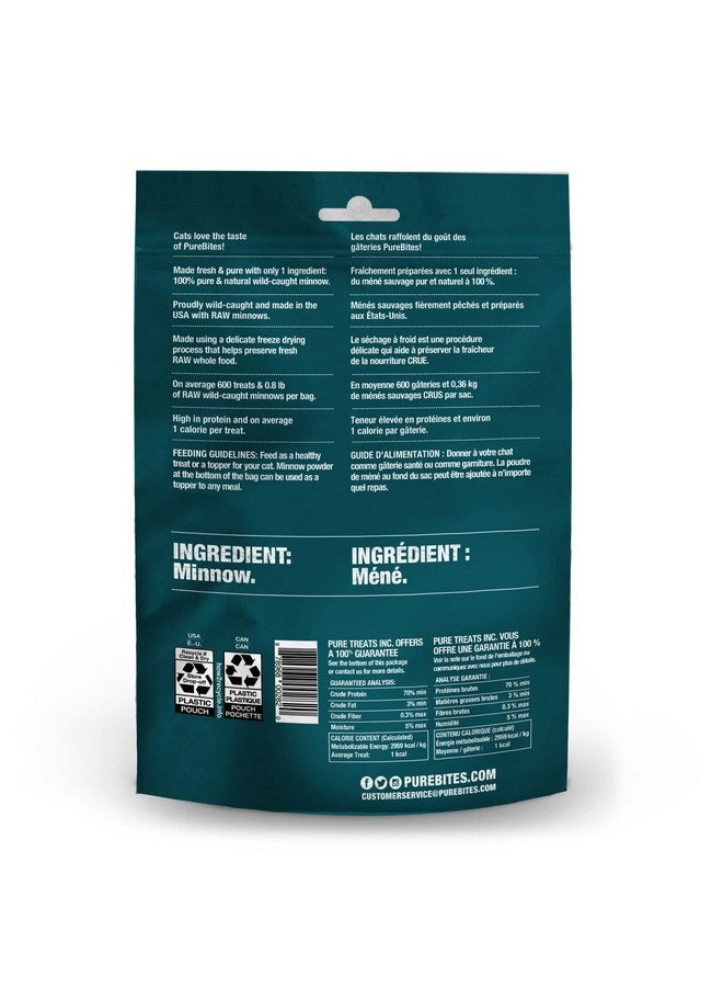 بيور بيتيس مكافآت القطط المجففة بالتجميد من PureBites Minnow، مكون واحد، صُنع في الولايات المتحدة الأمريكية، 2.3 أونصة - Image 3