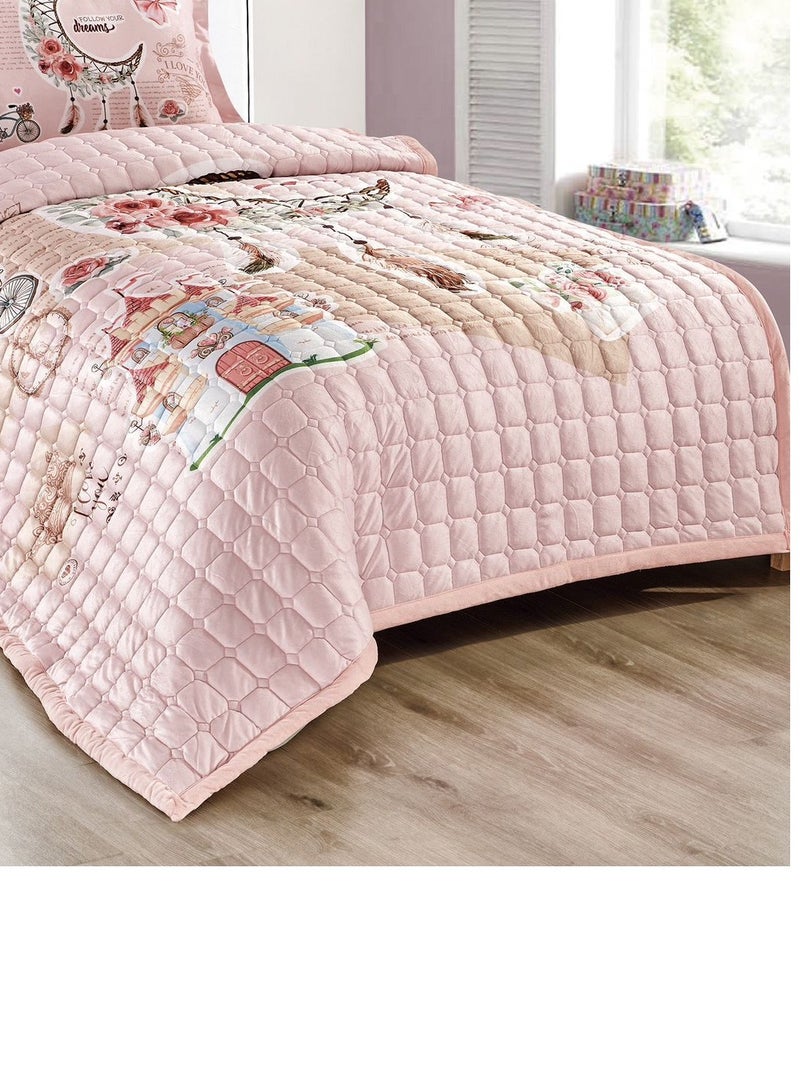 ريد روز مفرش شتوي مضغوط من المخمل للأطفال - ناعم ومريح وأنيق، مثالي لغرفة طفلك - Image 3