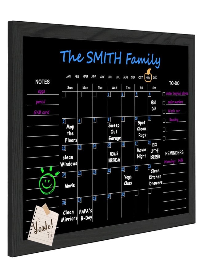 TORASO تقويم TORASO ذو السبورة، مقاس صغير 13 بوصة × 17 بوصة، سبورة مغناطيسية، سبورة شهرية وأسبوعية، منظم عائلي (Family-HB-3343) - Image 1