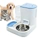 MUYG Automatic Cat Food and Water Dispenser Set 2 in 1 AllinOne Gravity Pet Feeder with Stainless Steel Cat Food Bowl Travel Auto Supply Feeder and Water Dispenser for Small Medium Cats Dogs Blue - Image 1