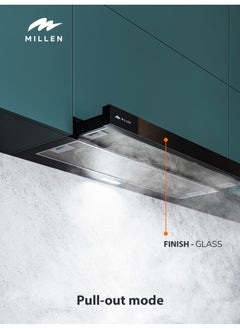 MILLEN 90cm Telescopic hood MBKHSG 9001 BL – 3 Years Warranty, Filters Included  - Image 3