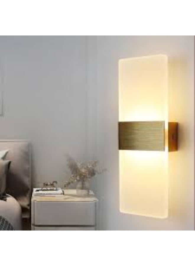 المفتاحة مصباح حائط LED عصري - شمعدان حائط مستطيل من الأكريليك بلمسة نهائية من الألومنيوم | مصباح حائط داخلي قابل للفتح والإغلاق، مناسب لغرف النوم، والمعيشة، والممرات، والسلالم، وديكورات الفنادق - Image 3