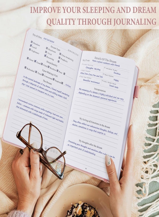 JUBTIC Dream Journal - Hardcover Dream Notebook, Guided Dream Diary to Record and Track Your Dreams, Interpretations and Thoughts before Sleeping. Ideal Gift for Women, Girls, Men(Pink) - Image 5