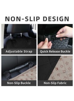 Easy-Going Waterproof Dog Car Seat Cover, Pet Front Cover For Cars, Durable And Nonslip Dog Seat Protector For Trucks, Jeep, Suv And Cars (Front Seat, Black)  - Image 3