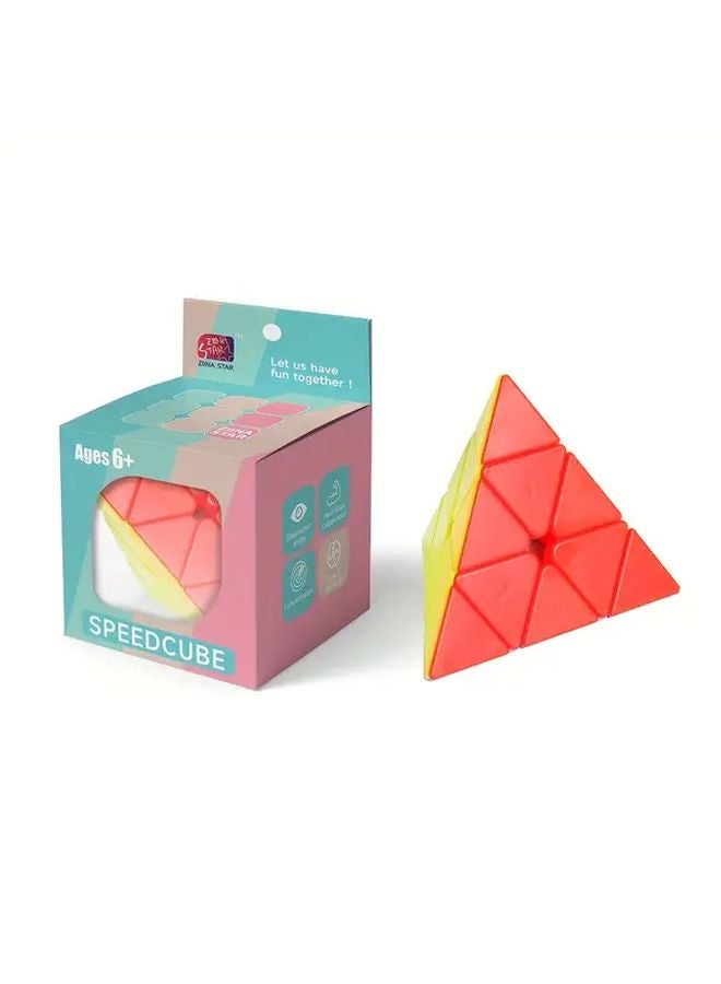 مكعب السرعة على شكل هرم 3x3 بدون ملصقات، لغز سحري سلس لألعاب العقل للأطفال والكبار - Image 1