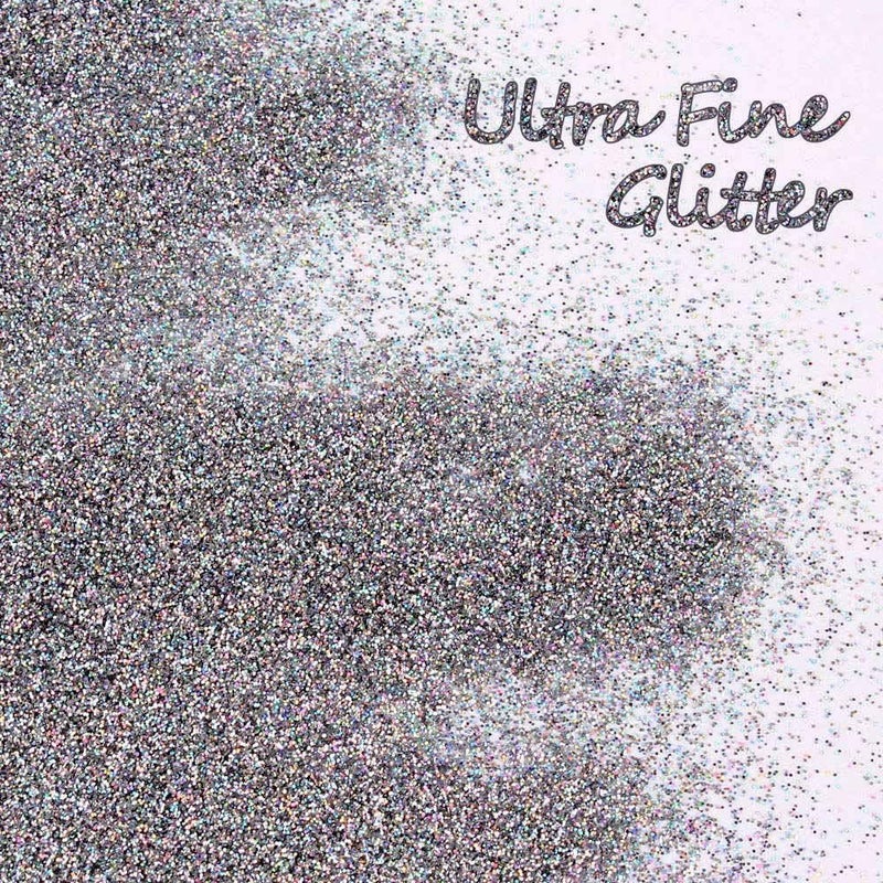 Mahir Glitter MAHIR GLITTER Silver HOLOGRAHICS Ultra FINE Glitter 2 Pack of 30 GM Total 60 GM  - Image 5