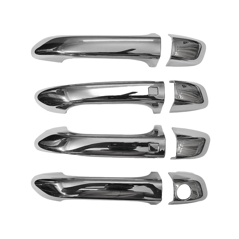 DHANVINE Car Handle Latch Cover Scratch Guard Chrome Finish Compatible with Kia Sonet Facelift