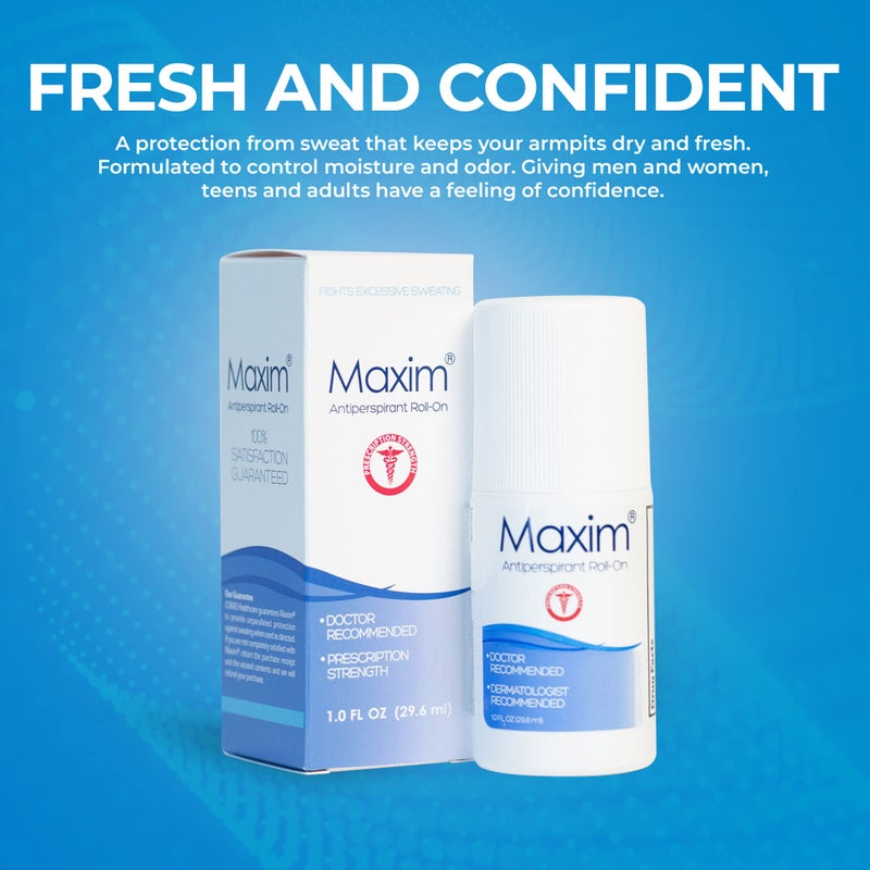 Maxim Maxim® Clinical Strength Antiperspirant for Hyperhidrosis Excessive Sweating – Stops Sweat Up to 48 Hours Per Use – Antiperspirant for Men and Women Certain to Keep you Dri - Image 2